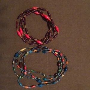 Handmade beaded necklaces from Uganda